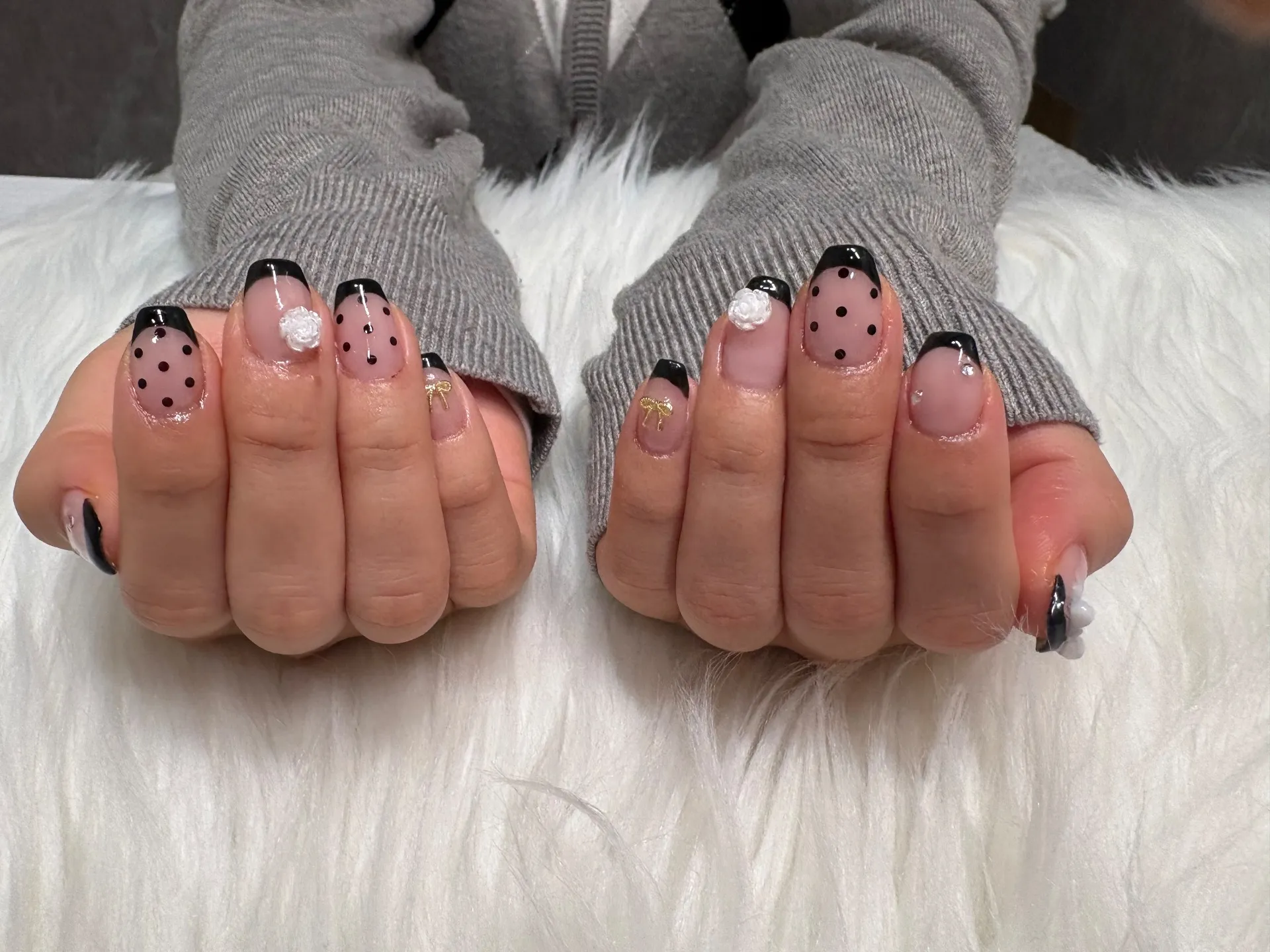 フレンチ×ドットネイル✨